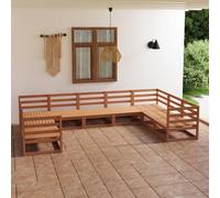 Vidaxl Salon De Jardin 9 Pcs Bois De Pin Massif