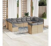 Salon de jardin modulable resine tressee beige 12 pieces 55.0 x 62 x 69 12 personnes