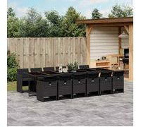 vidaXL Salon de Jardin avec Coussins 12 pcs, Canapés avec Pieds Réglables, Ensemble de Meubles d'Extérieur Patio Terrasse, 3249671
