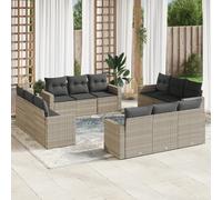 Salon de jardin modulable resine tressee gris 12 pieces x 65.5 x 69 12 personnes