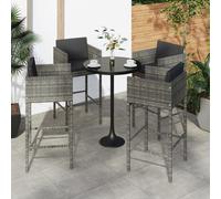 Vidaxl Salon De Jardin Avec Coussins 13 Pcs Gris Résine Tressée