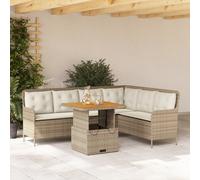 Vidaxl Salon De Jardin Avec Coussins 2 Pcs Beige Résine Tressée
