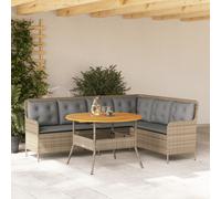 Vidaxl Salon De Jardin Avec Coussins 2 Pcs Beige Résine Tressée