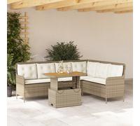Vidaxl Salon De Jardin Avec Coussins 2 Pcs Beige Résine Tressée