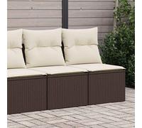 vidaXL Salon de jardin 4 pièces 3325249 – Résine tressée acacia marron avec coussins