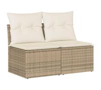 vidaXL - Salon de jardin 2 pièces avec coussins - Résine tressée acacia beige
