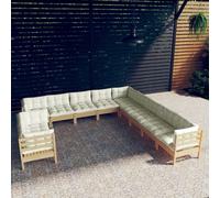 Vidaxl Salon De Jardin Avec Coussins 5 Pcs Beige Résine Tressée