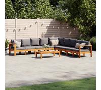 Vidaxl Salon De Jardin Avec Coussins 6 Pcs Bois D'acacia Solide