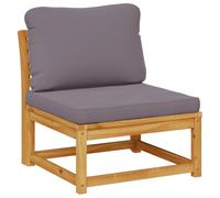 vidaXL Salon de Jardin avec Coussins, Canapé avec Dossier, Ensemble de Meubles, Mobilier de Terrasse Patio Extérieur, Bois Massif d'Acacia