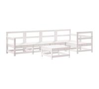 vidaXL Salon de jardin d'extérieur - Canapé modulaire 6 pièces en pin massif, style rustique pour patio, terrasse, jardin