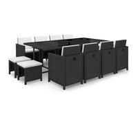 vidaXL Salon de Jardin Encastrable 13 pcs Mobilier de Jardin Mobilier de Patio Mobilier de Terrasse Mobilier d'Extérieur 42524