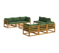 vidaXL Salon de Jardin modulable 9 pièces Naturel Bois d'Acacia Massif