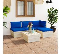 Vidaxl Salon De Jardin Palette 5 Pcs Avec Coussins Épicéa Imprégné