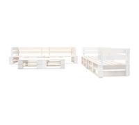 Vidaxl Salon De Jardin Palette 6 Pcs Bois Blanc