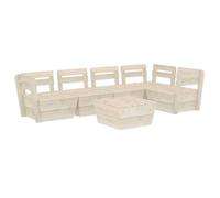 vidaXL Salon de jardin palette 6 pcs Bois d'épicéa imprégné