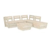 Vidaxl Salon De Jardin Palette 6 Pcs Bois D'épicéa Imprégné