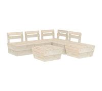 Ensemble table et chaises vidaXL Salon de jardin palette 6 pcs Bois d'épicéa imprégné