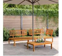 vidaXL Salon palette de jardin 3 pcs bois d'acacia massif ensemble de canapés de jardin canapé de jardin canapé 3209427