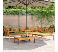 Vidaxl Salon Palette De Jardin 4 Pcs Bois D'acacia Massif