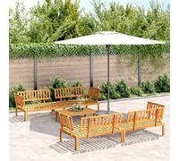 Vidaxl Salon Palette De Jardin 5 Pcs Bois D'acacia Massif