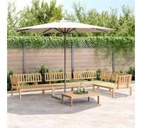 Salon palette de jardin 5 pcs bois d'acacia massif, ensemble de table et de chaise de jardin, ensemble de salon de 3209316
