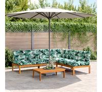 Vidaxl Salon Palette De Jardin Avec Coussins 4pcs Bois D'acacia Massif