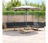 Vidaxl Salon Palette De Jardin Avec Coussins 5pcs Bois D'acacia Massif