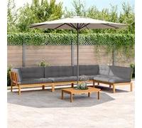Vidaxl Salon Palette De Jardin Avec Coussins 5pcs Bois D'acacia Massif