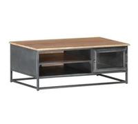 vidaXL Salontafel 90x50x35 cm massief acaciahout grijs323500 Gris G