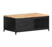 vidaXL Table basse 90x50x37 cm Bois massif de manguier brut Marron
