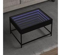 Vidaxl Table Basse Avec Led Infini Noir 70x50x41 Cm Noir