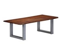 vidaXL Table basse avec bord naturel 115x60x40 cm Bois d'acacia massif