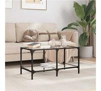 Vidaxl Table Basse Avec Dessus En Verre Transparent 78,5x40x40cm Acier Multicolore