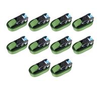 vidaXL Sangles d'arrimage à cliquet 10 pcs 800 daN 6 m Vert