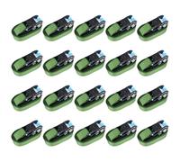 vidaXL Sangles d?arrimage à cliquet 20 pcs 800 daN 6 m Vert