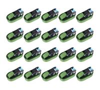 vidaXL Sangles d?arrimage à cliquet 20 pcs 800 daN 6 m Vert