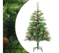 vidaXL Sapin de No?l artificiel avec pommes de pin et baies 150 cm