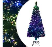 VIDAXL Sapin de No?l artificiel avec support Vert 210 cm Fibre optique