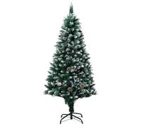 Vidaxl Sapin De No?L Avec Led Et Pommes De Pin Et Neige Blanche 180 Cm Blanc