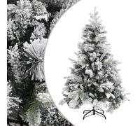 VIDAXL Sapin de No?l ¿¿ flocons de neige et pommes de pin 150 cm PVC/PE