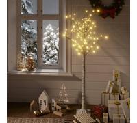 vidaXL Sapin de Noël 140 LED blanc chaud Saule 1,5 m Int/Ext