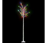 vidaXL Sapin de Noël 200 LED colorées Saule 2,2 m Int/Ext