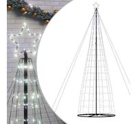 vidaXL Arbre de Noël lumineux conique 1534 LED blanc froid 503 cm