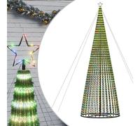 vidaXL Arbre de Noël lumineux conique 1544 LED colorées 500 cm