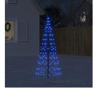 vidaXL Arbre de Noël lumineux sur mât de drapeau 200 LED bleu 180 cm