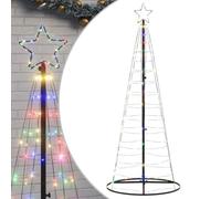 vidaXL Sapin de Noël à LED 200 LED colorées 180 cm, lumière de Noël, lumière de Noël LED, lumière de Noël extérieure, lumière de Jardin de Noël