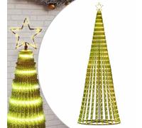 Sapin de Noël à LED 275 LED blanc chaud 180 cm cascade arbre jardin vidaXL