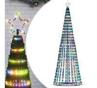 vidaXL Sapin de Noël à LED 475 LED colorées 247 cm, lumière de Noël, lumière de Noël LED, lumière de Noël extérieure, lumière de Jardin de Noël