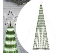 vidaXL Arbre de Noël lumineux conique 688 LED blanc froid 300 cm