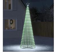 vidaXL Sapin de Noël à LED 688 LED blanc froid 300 cm, décoration de Noël, lumière LED, lumière de Noël extérieure, cône de 358069 Blanc G